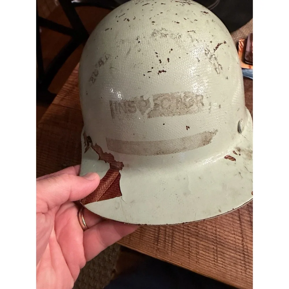 Vintage MSA Skullgard Fiberglass Hard Hat Inspector